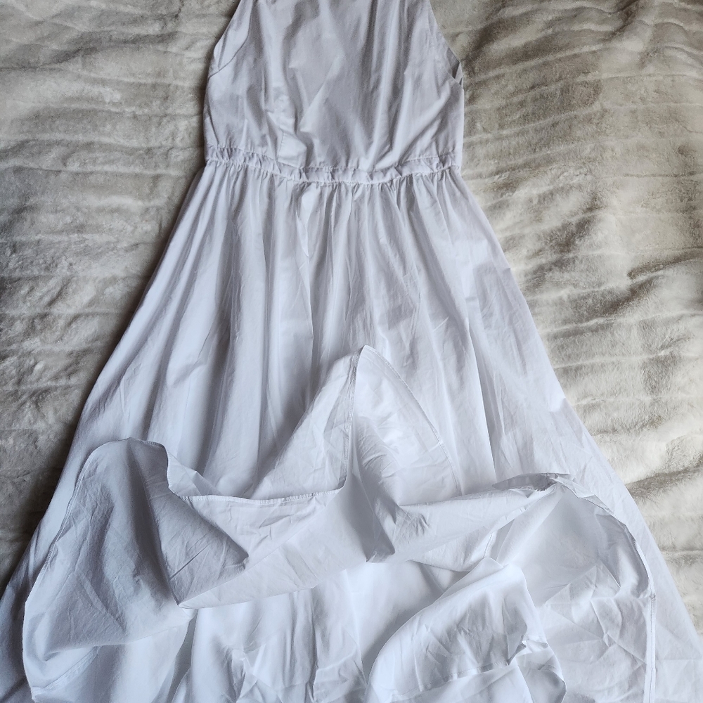 JCrew High Neck Cotton Poplin Sleeveless Midi Dress White Size 4, 6, 8, 10 NWT - Picture 10 of 16